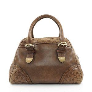 Auth Gucci Guccissima Hand Bag Brown #31715G20